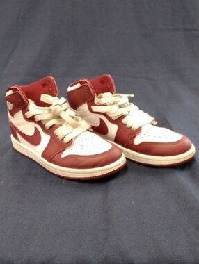 Nike Kids High-Top Sneakers - White & Burgundy